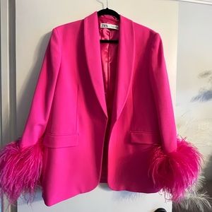 Zara Feathered Blazer